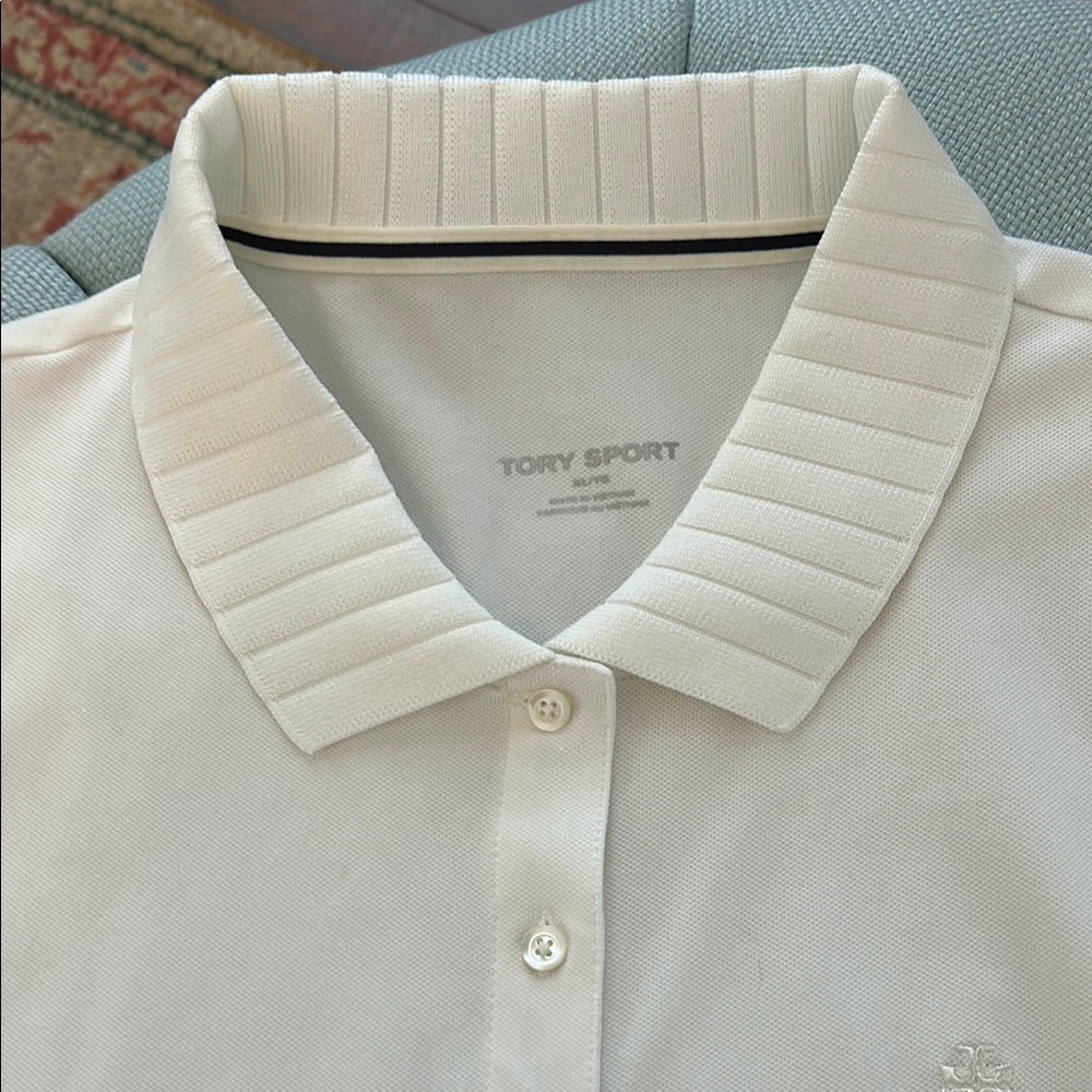 Tory Sport White Sleeveless Polo Top - Picture 2 of 4